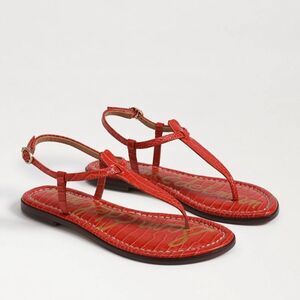 Sam Edelman Orange GiGi T-Strap Sandals